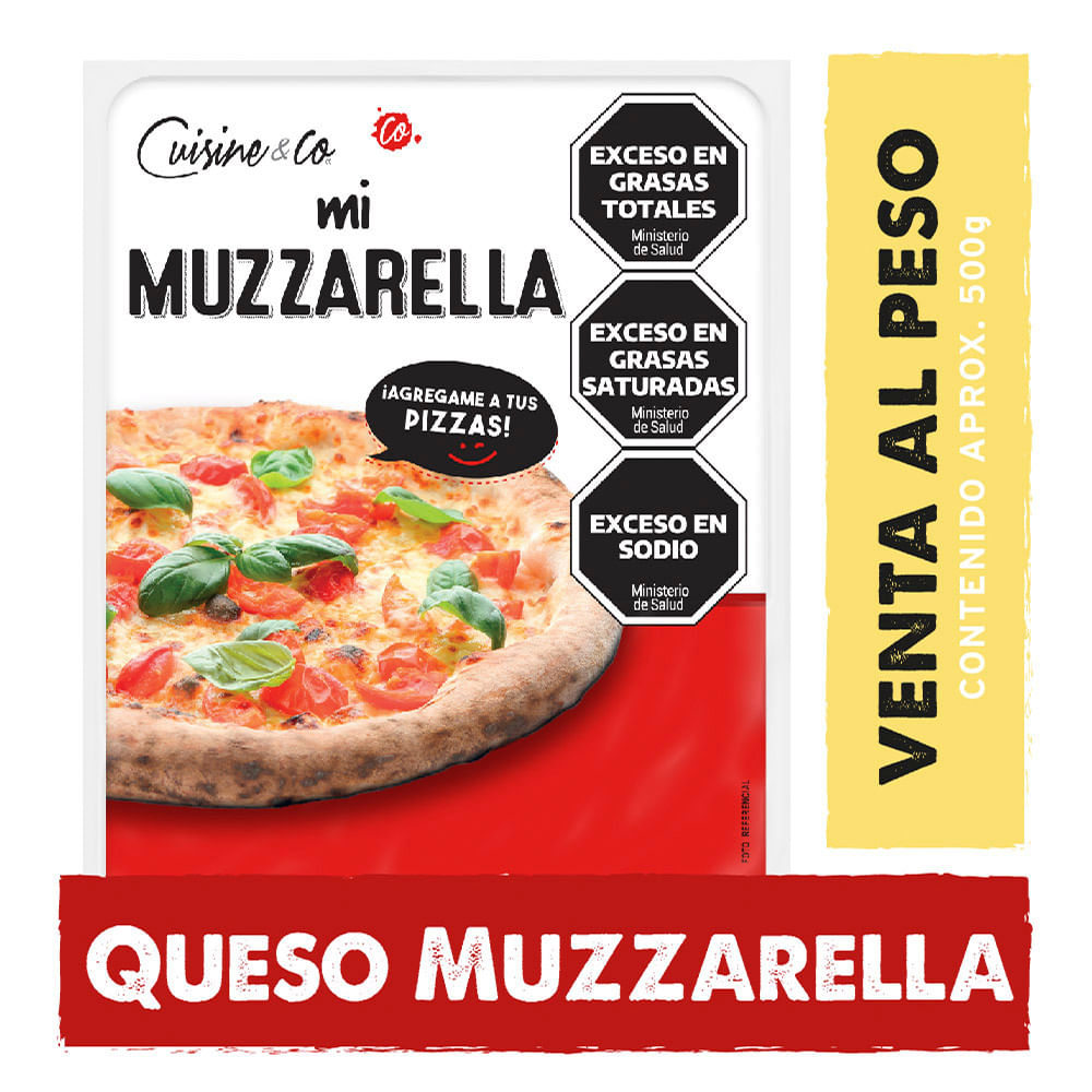 Queso Muzzarella Envasado x 500 Grs Cuisine y Co