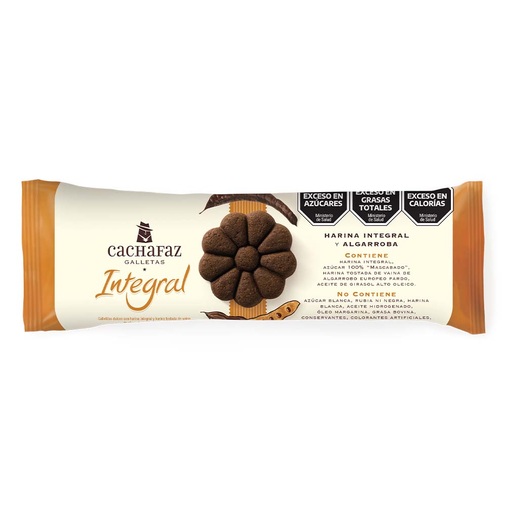 Galletas Integrales Sabor Algarroba 250 Grs Cachafaz