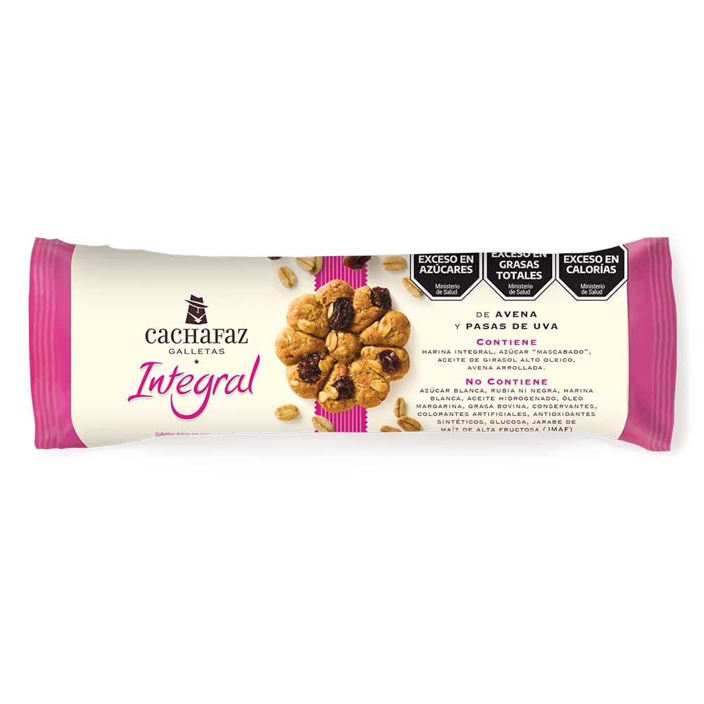 Galletitas Integral Avena Y Pasas 225 Gr Cachafaz
