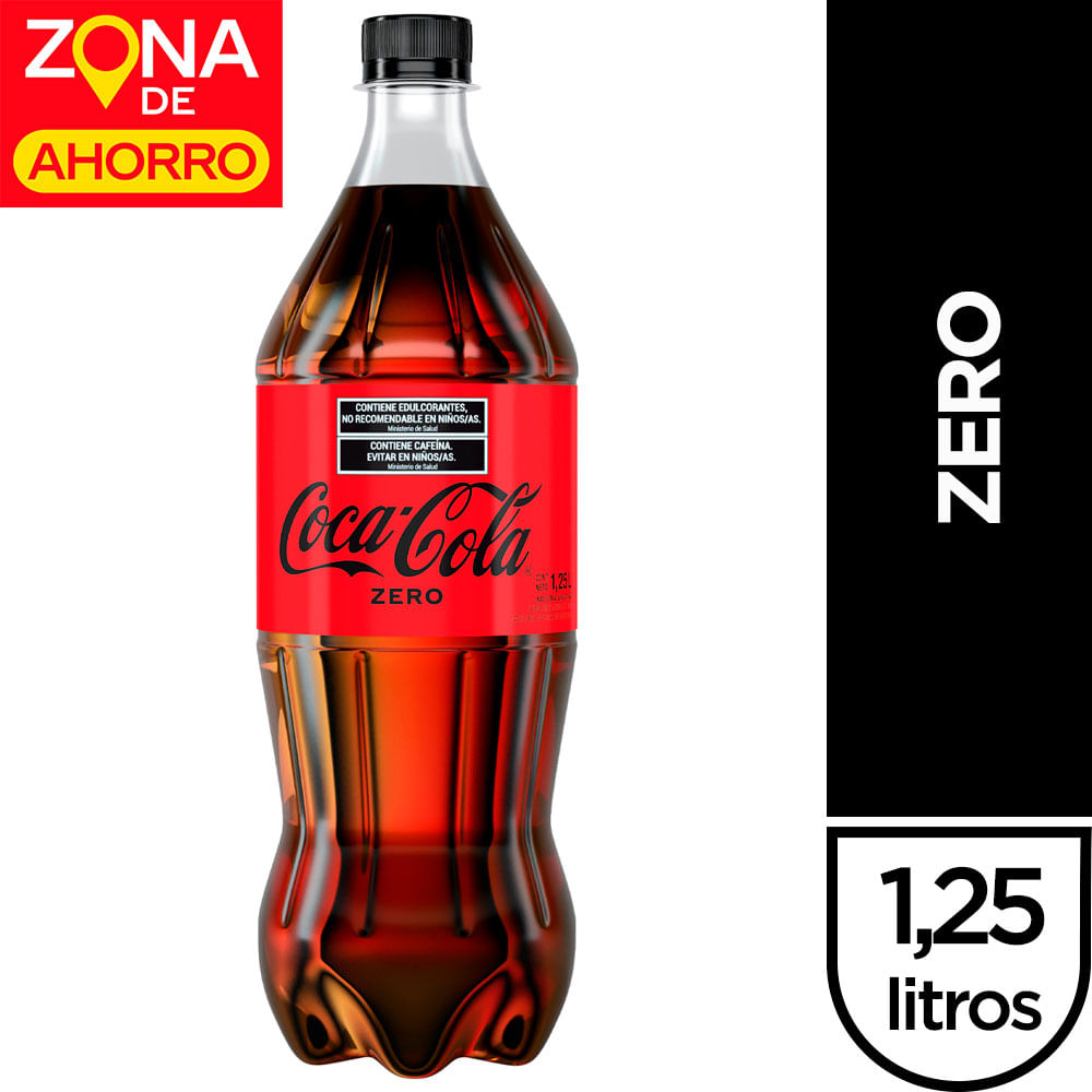 Gaseosa Sin Azúcar Cola 1.25 Lts Coca Cola