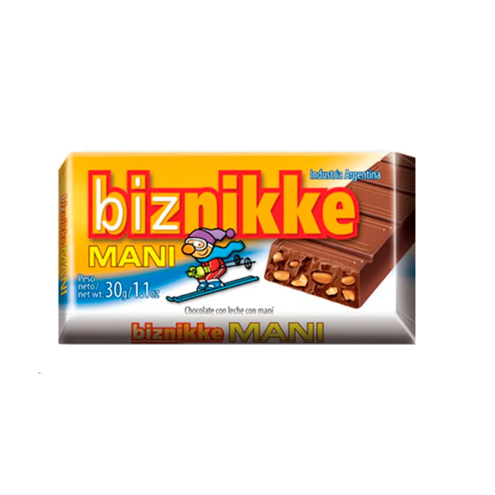 Chocolate Con Maní Biznikke 30 Gr