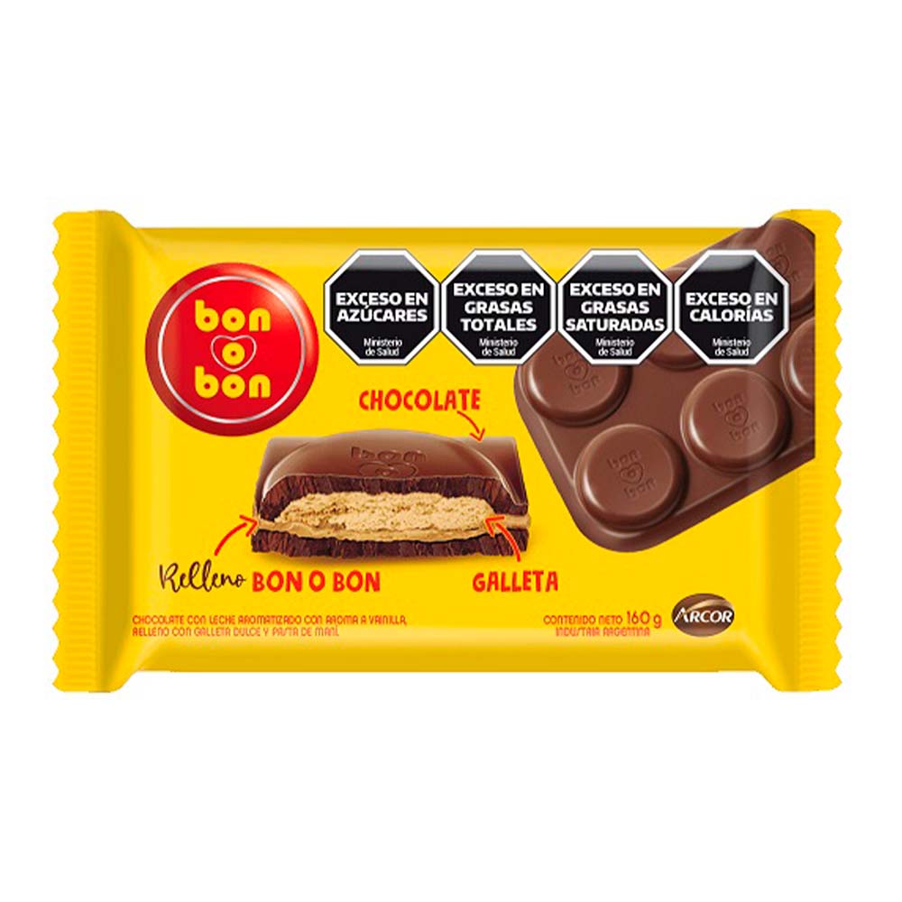 Chocolate Sabor Clásica 160 Grs Bon O Bon
