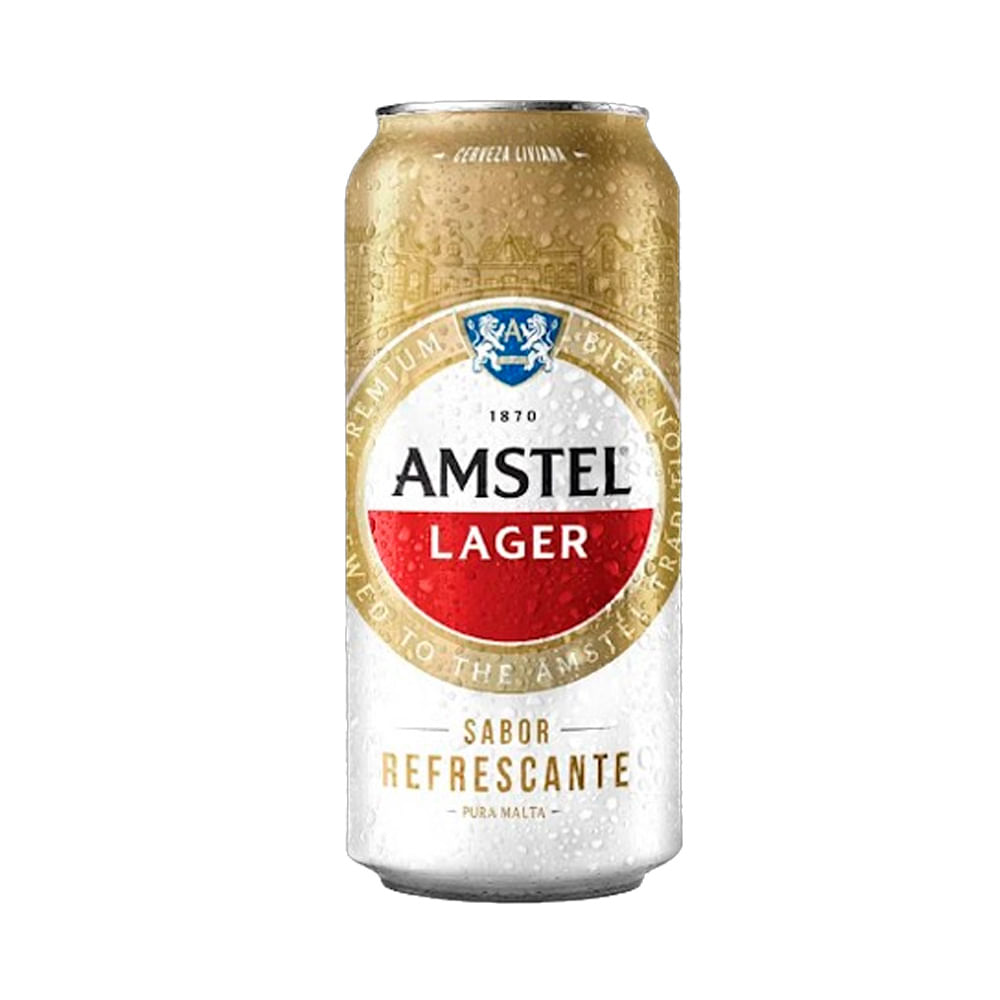 Cerveza Lager 473 Cc Amstel
