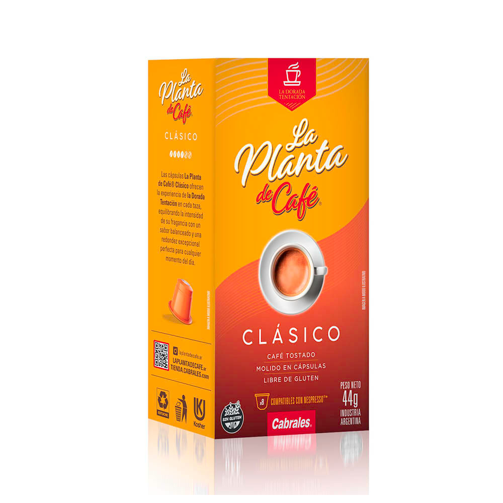 Café La Planta De Café Clasico X 8 Cápsulas Cabrales