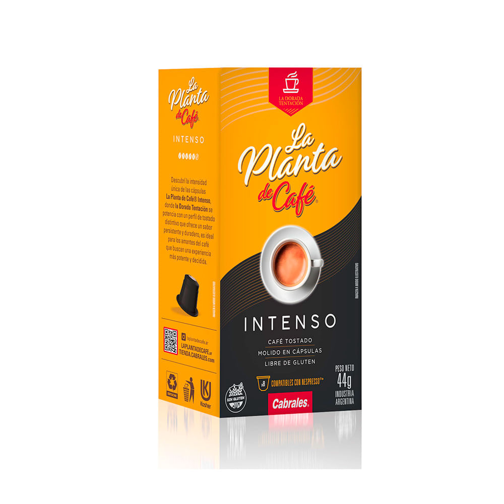 Café Intenso para Nespresso 44 Grs x 8 Un Cabrales