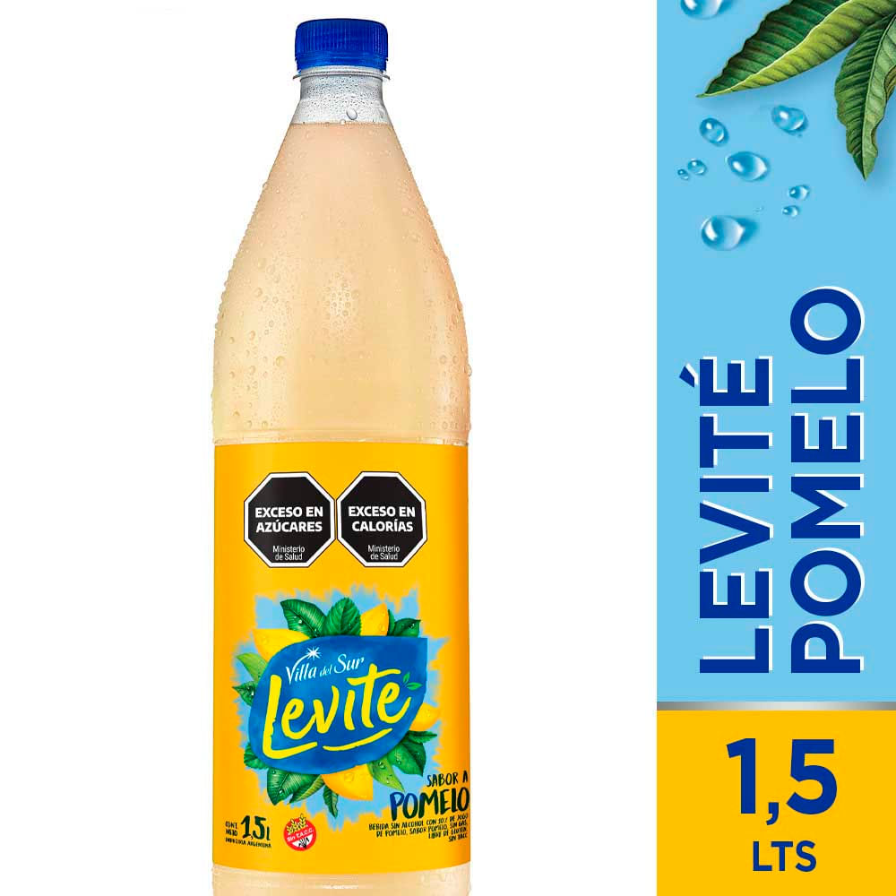 Agua Saborizada Sin Gas Sabor Pomelo 1.5 Lts Levite