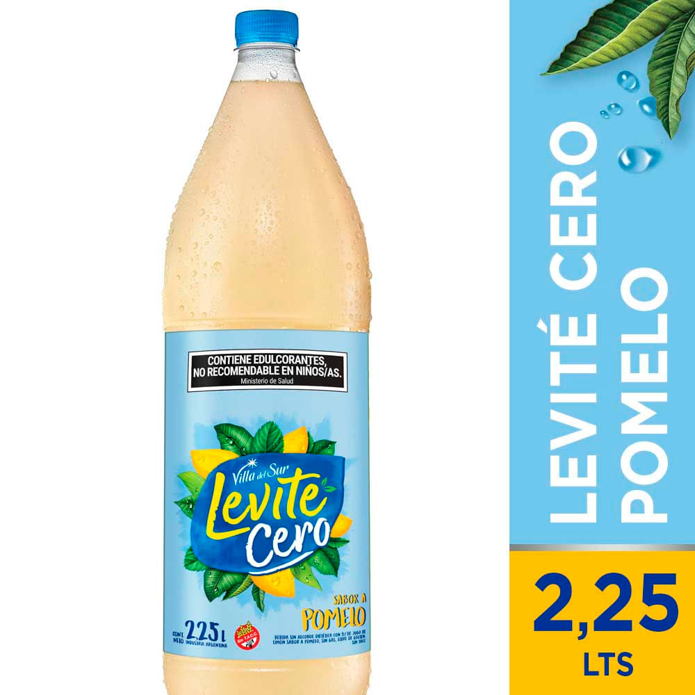 Agua Saborizada Cero Sabor Pomelo 2.25 Lts Levite