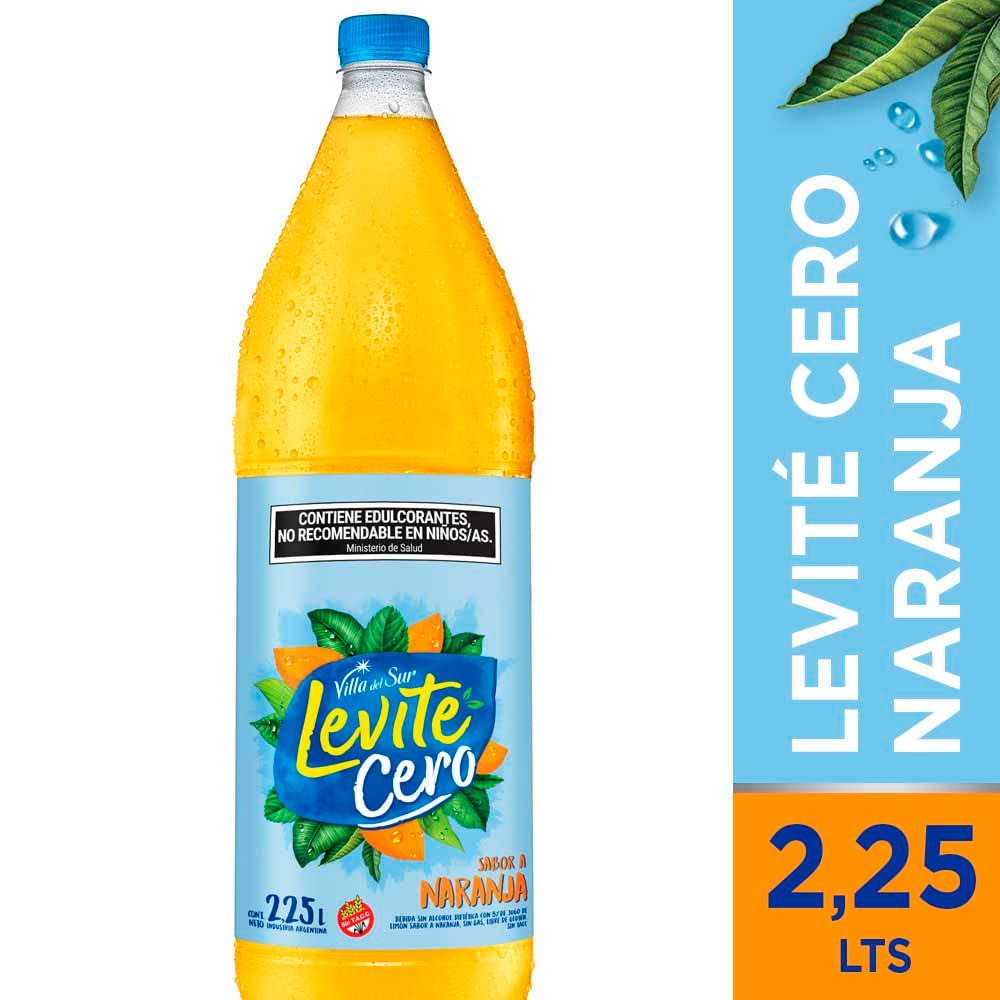 Agua Saborizada Cero Sabor Naranja 2.25 Lts Levite