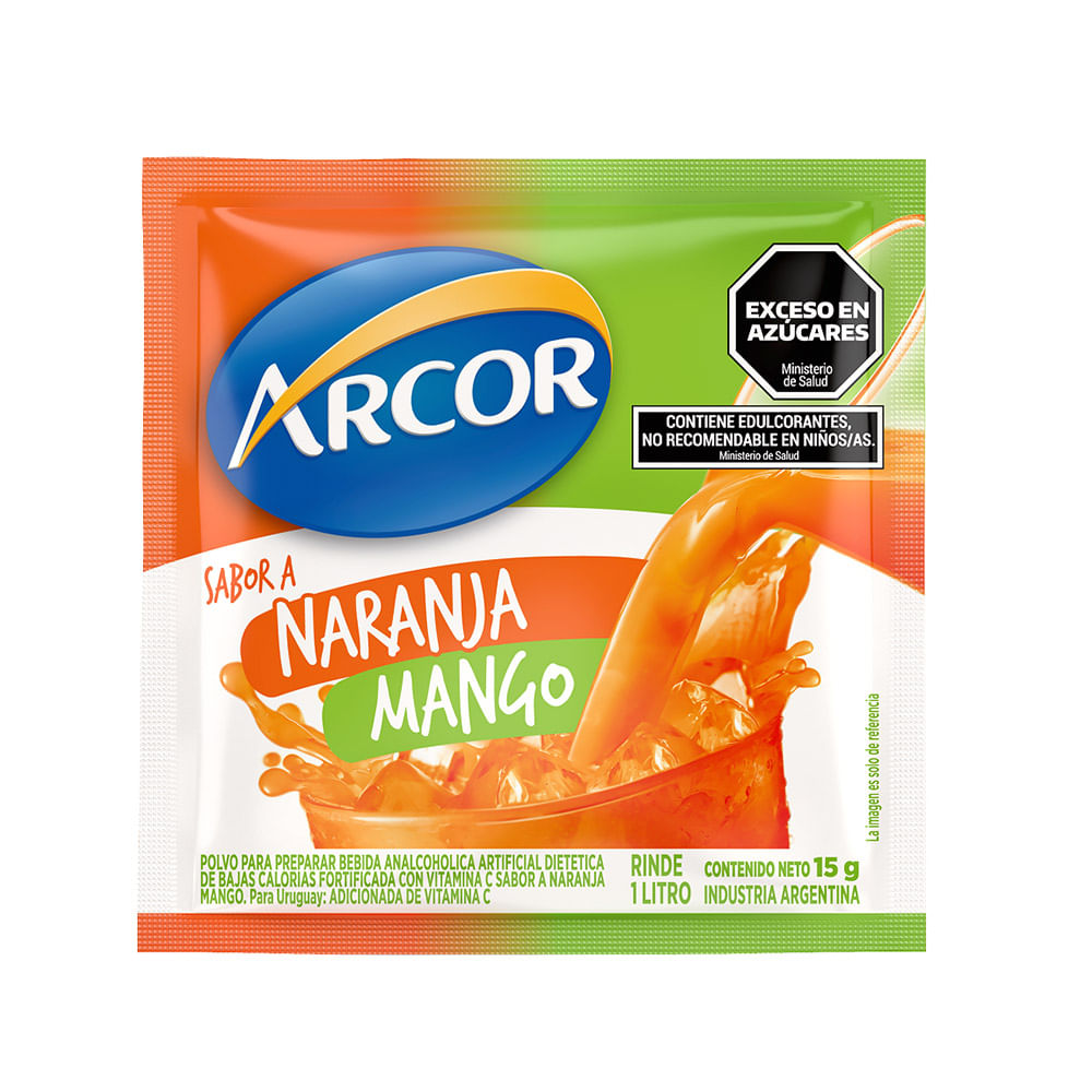 Jugo en Polvo Sabor Naranja y Mango 15 Grs Arcor