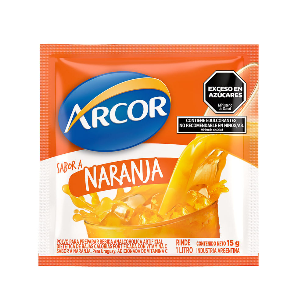 Jugo en Polvo Sabor Naranja 15 Grs Arcor