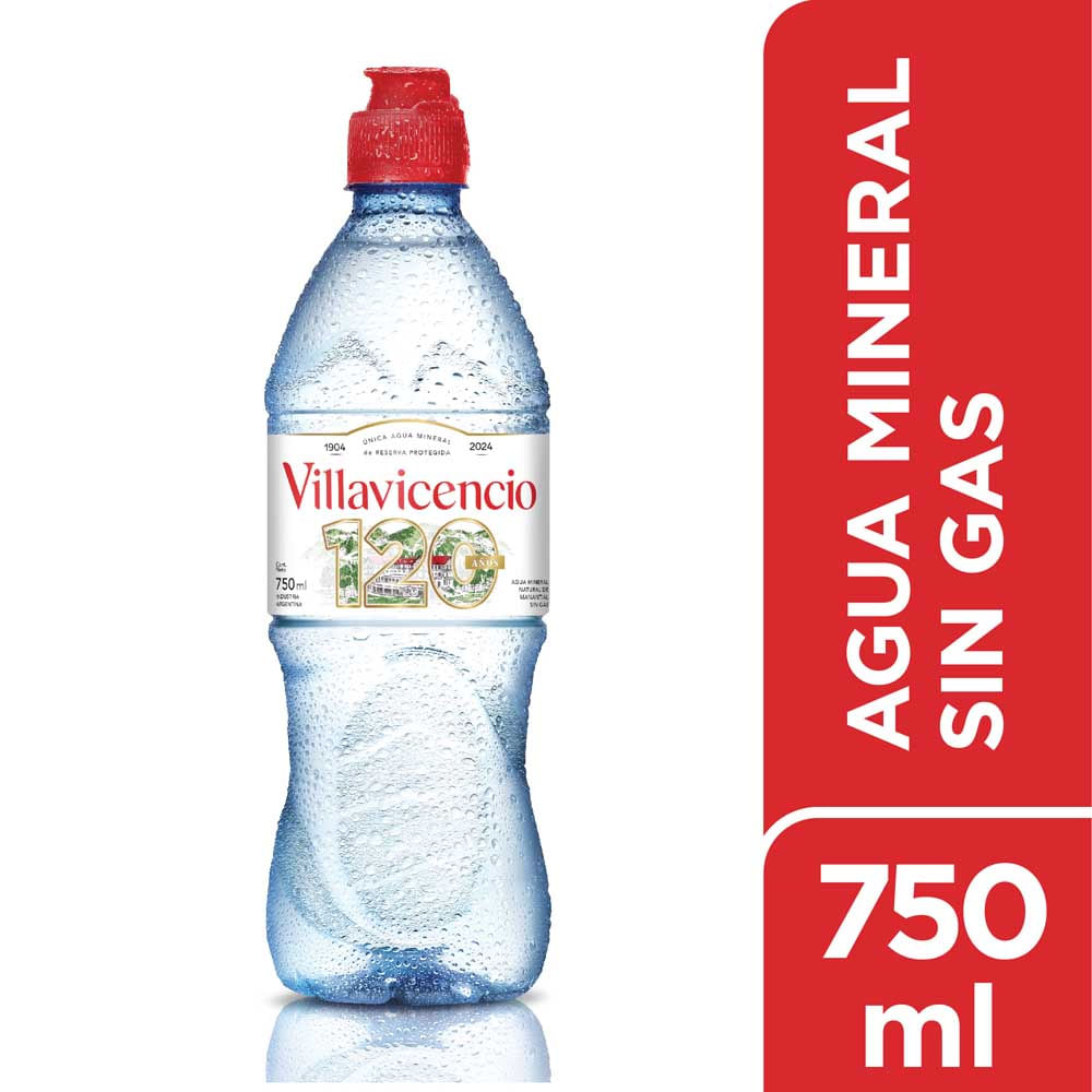 Agua Mineral Sin Gas Sabor Natural 750 Ml Villavicencio