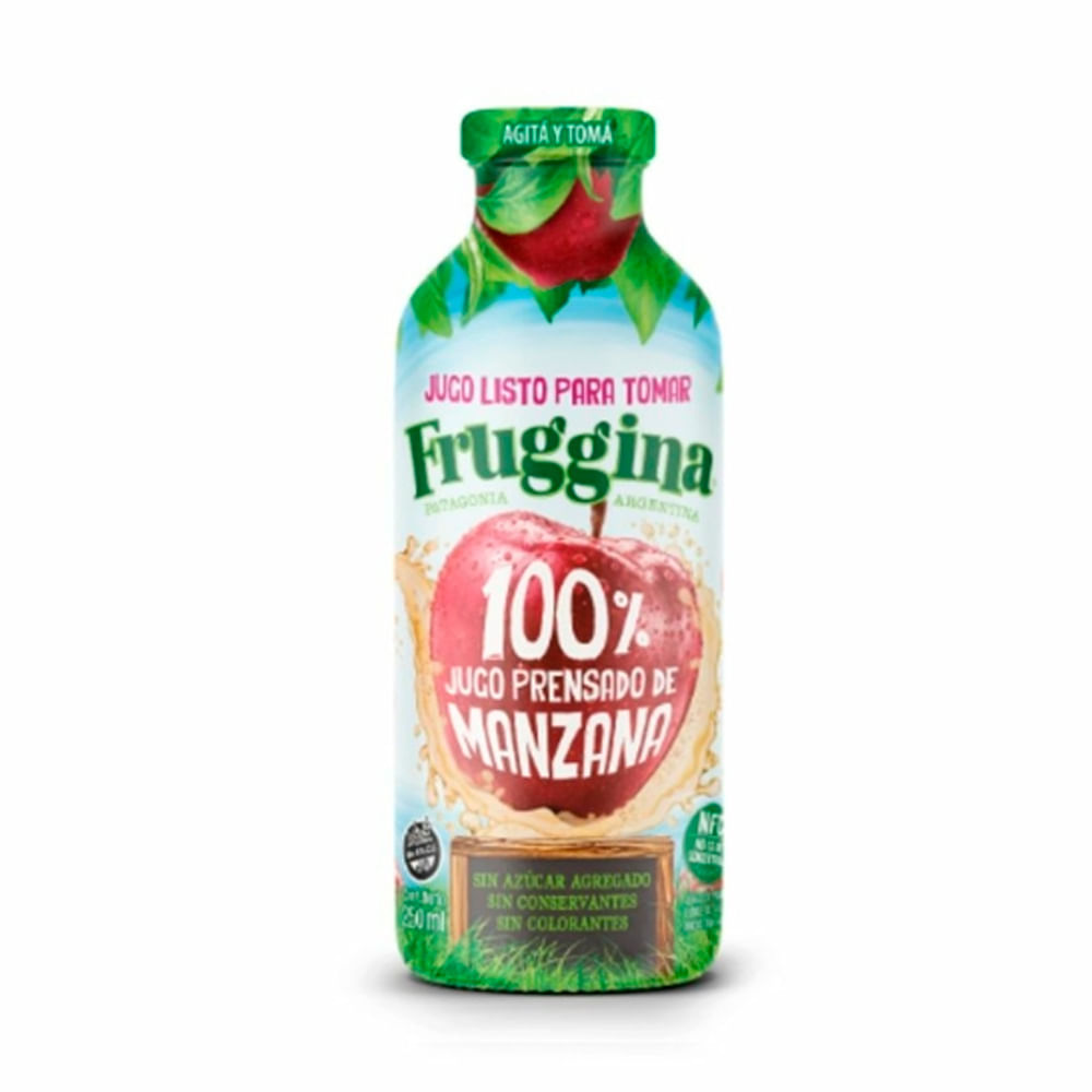 Jugo Prensado Sabor Manzana Verde 250 Ml Fruggina