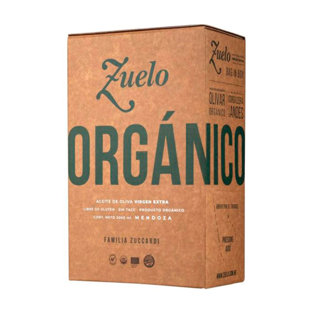 Aceite de Oliva Orgánico 2 Lts Zuelo