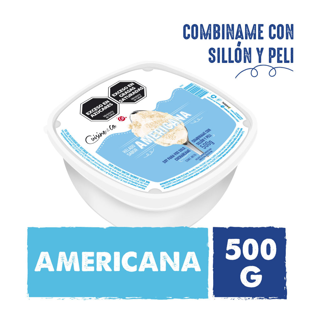 Helado Sabor Americana 500 Grs Cuisine & Co