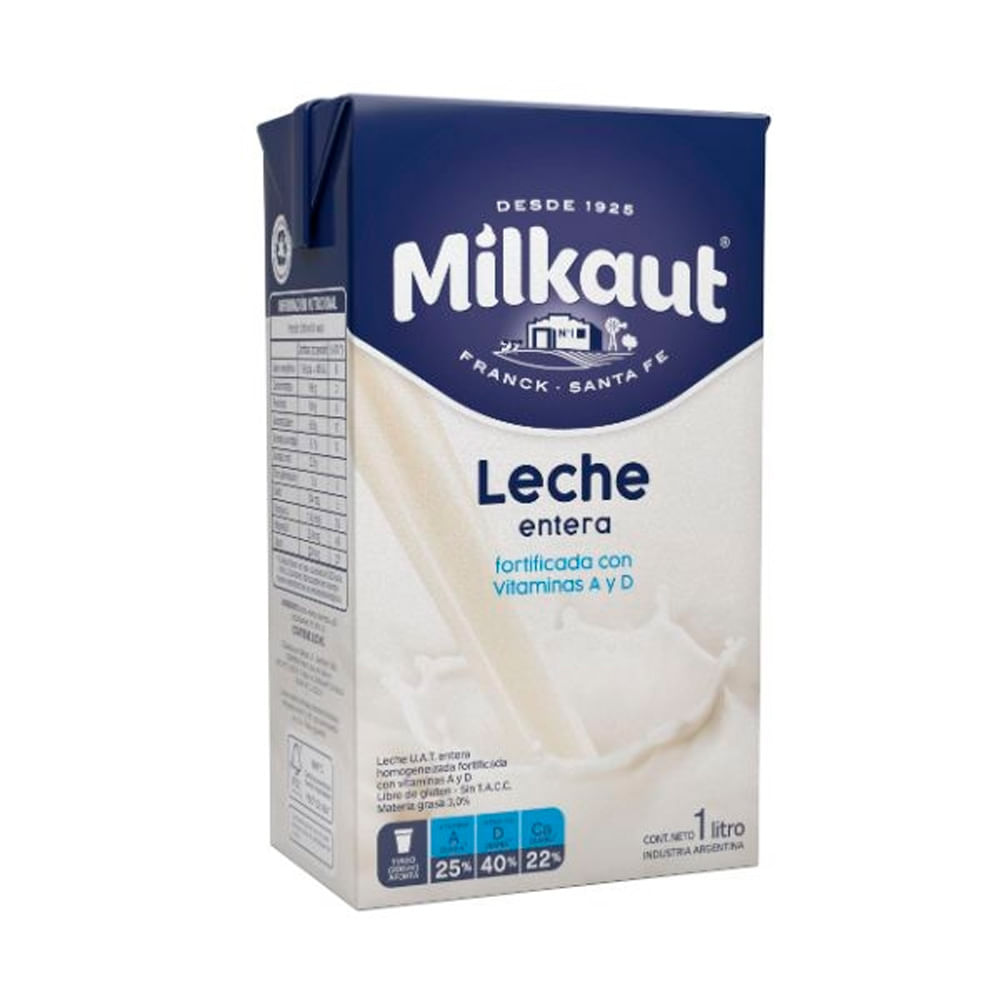 Leche Entera 1 Lts Milkaut