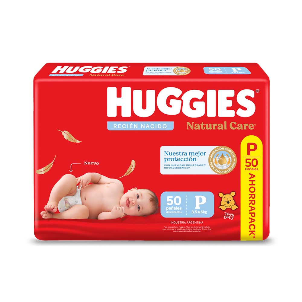 Pañales Natural Care P Ahorrapack X 50 Un Huggies