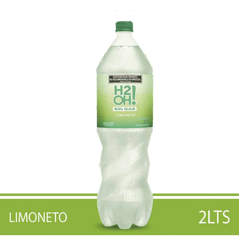 Agua Sin Gas Sabor Limoneto 2 Lts H2Oh