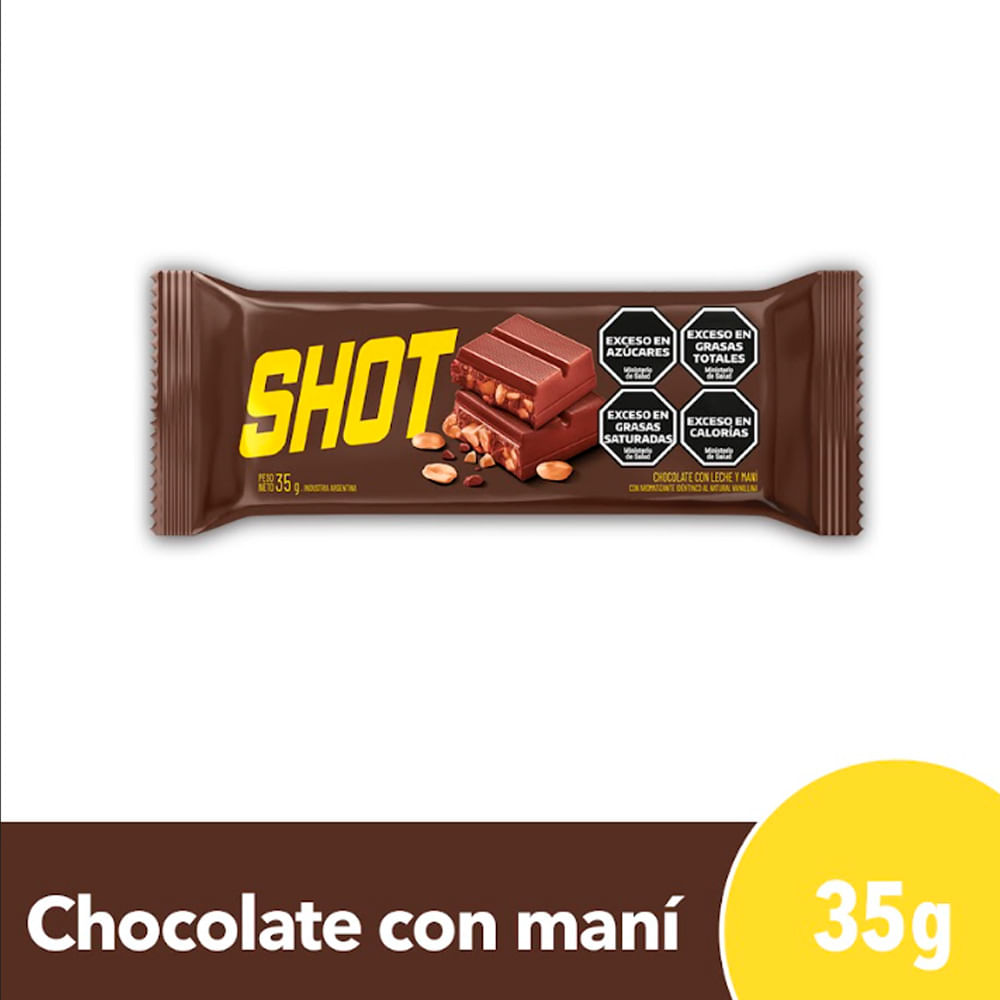 Chocolate Sabor Leche con Maní 35 Grs Shot