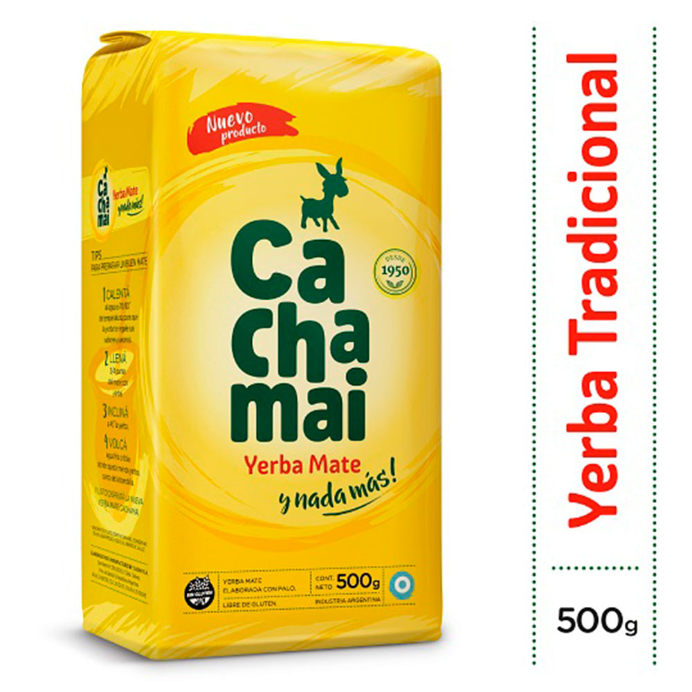 Yerba Mate Tradicional 500 Grs Cachamai