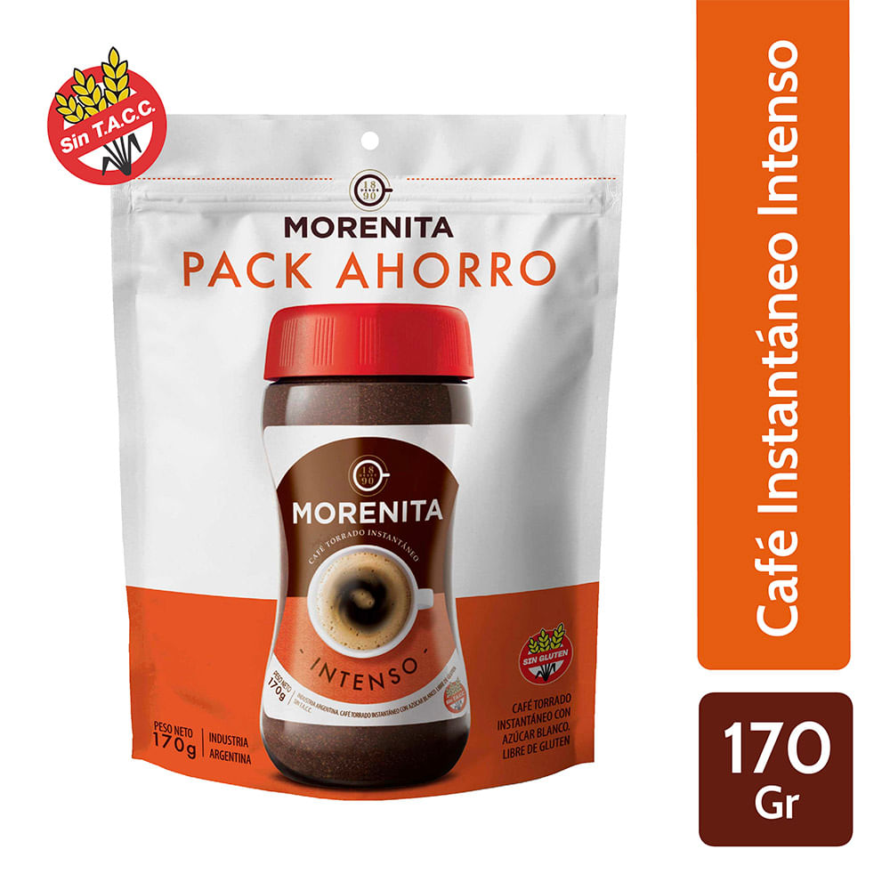 Café Instantáneo Intenso con Azúcar 170 Grs La Morenita