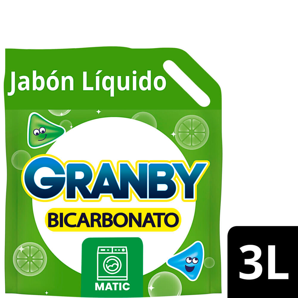 Jabón Líquido Bicarbonato y Limón 3 Lts Granby