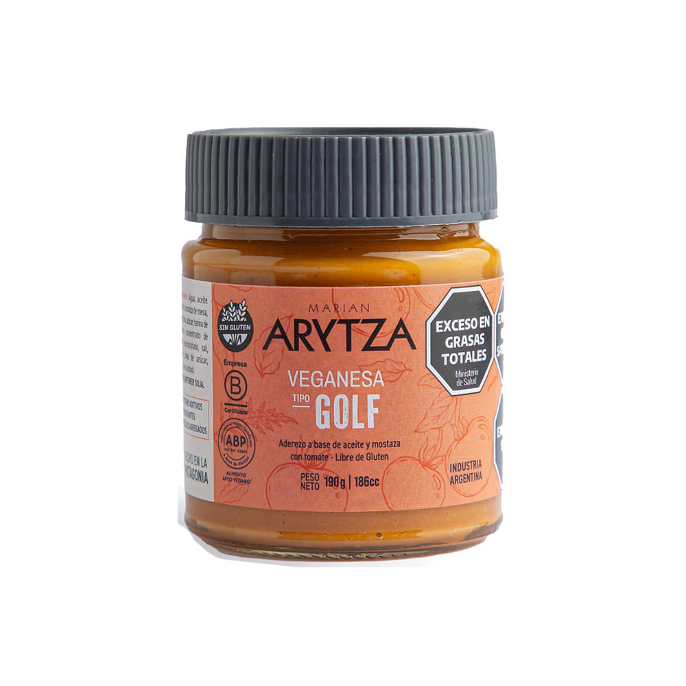 Aderezo Veganesa Tipo Golf 190 Grs Arytza