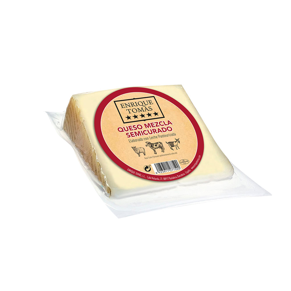 Queso Tres Leches Semicurado Premium Trozos 0.15 Kg Enrique Tomas