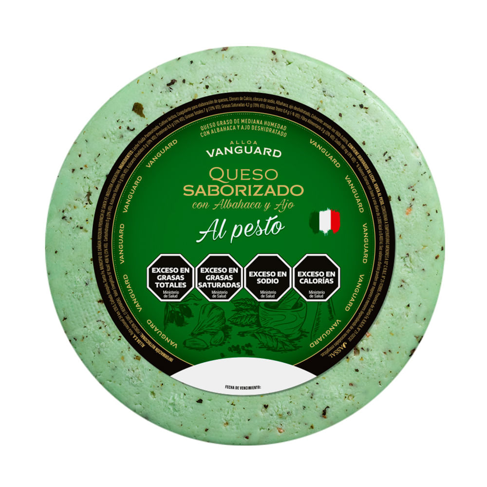 Queso Maduro Tierno Sabor Pesto Alloa Vanguard