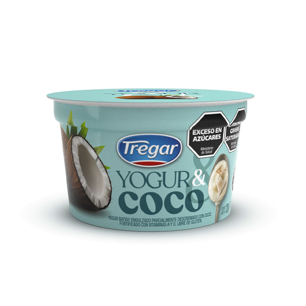 Yogurt Sabor Coco Entero 120 Grs Tregar