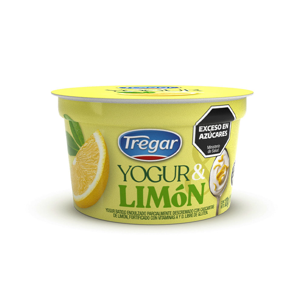 Yogurt Sabor Limón Batido 120 Grs Tregar