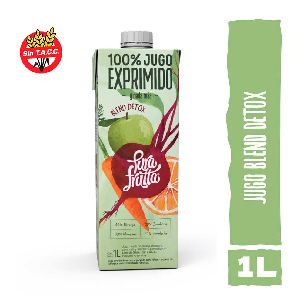 Jugo Exprimido Blend Detox 1 L Pura Frutta