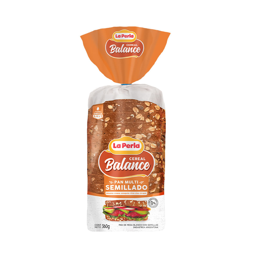 Pan Multisemillado Cereal Balance 360 Grs La Perla