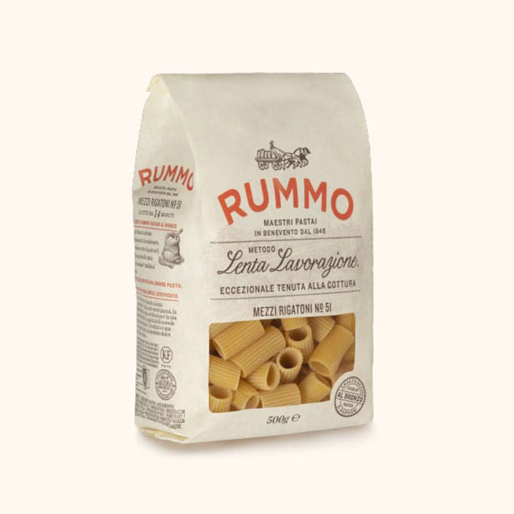 Fideos Mezzi Rigatoni N° 51 500 Grs Rummo