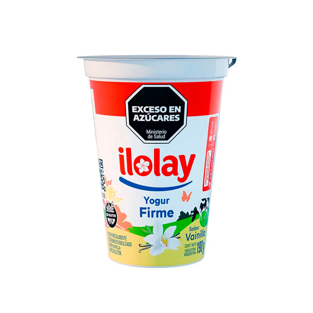 Yogurt Sabor Vainilla Firme 190 Grs Ilolay