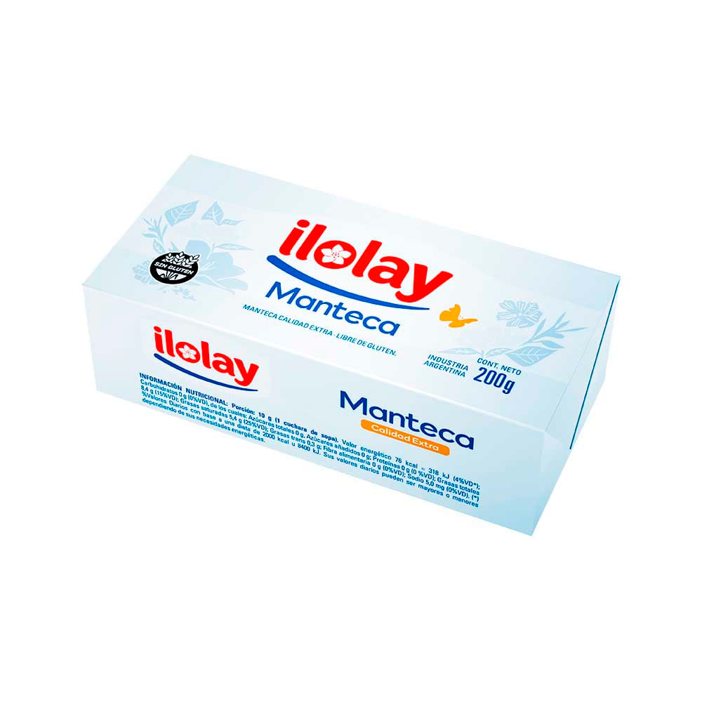 Manteca Tradicional 200 Grs Ilolay