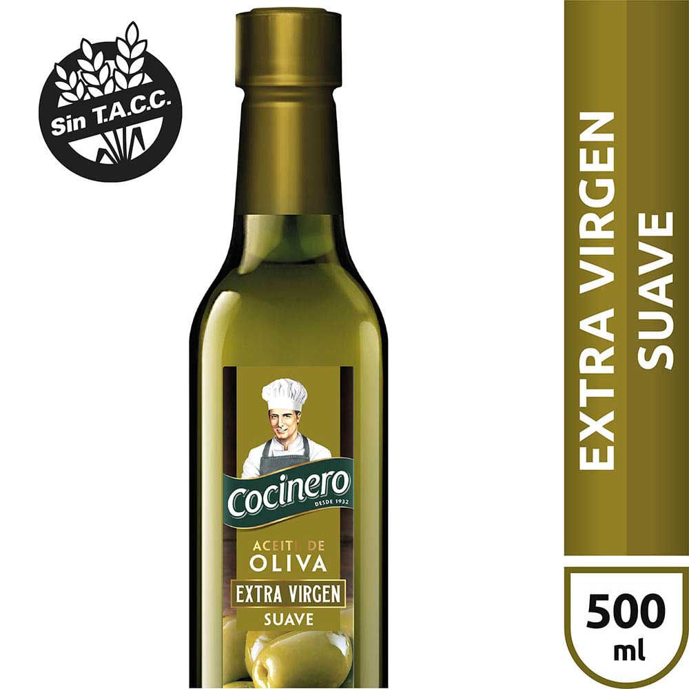 Aceite de Oliva Extra Virgen Suave 500 Ml Cocinero