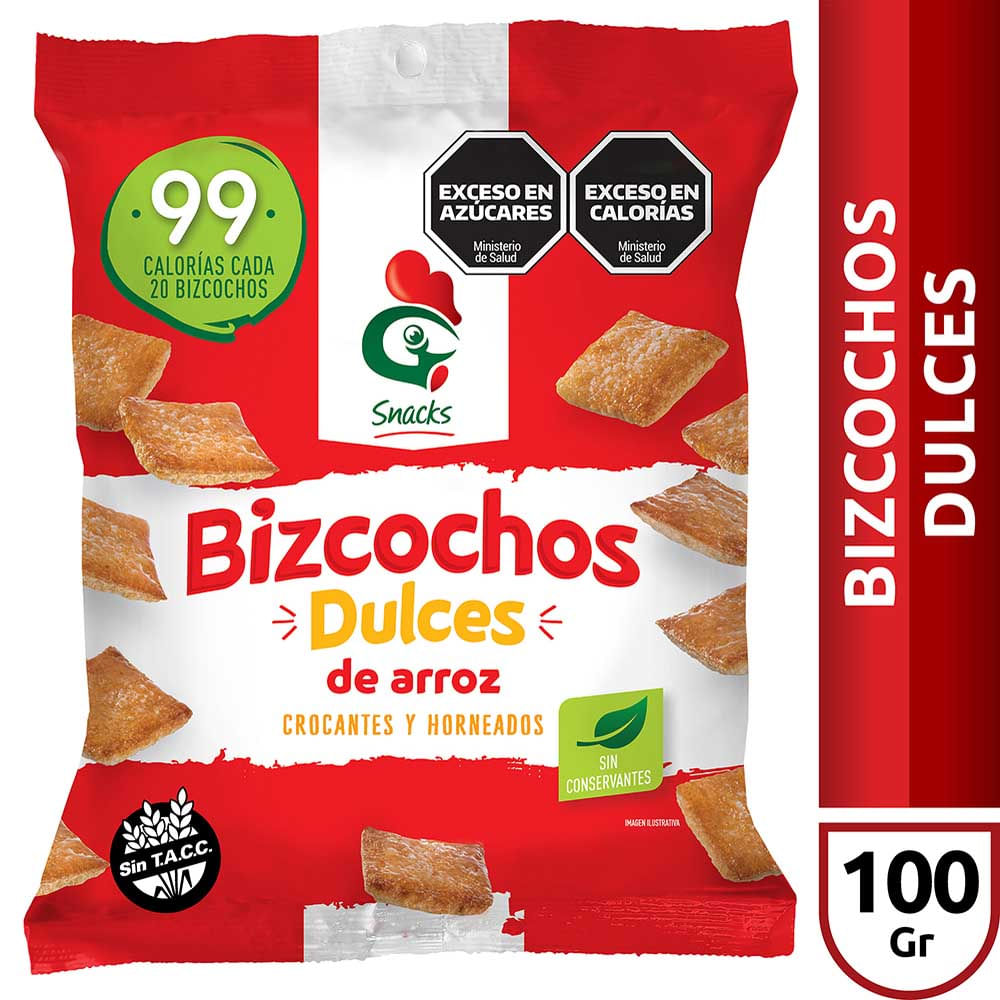 Bizcochos de Arroz Sabor Dulce 100 Grs Gallo