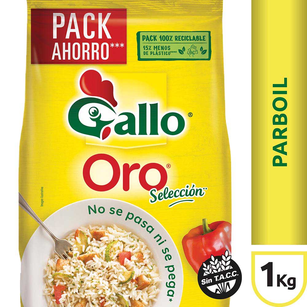 Arroz Grano Largo Parboil 1 Kg Gallo Oro