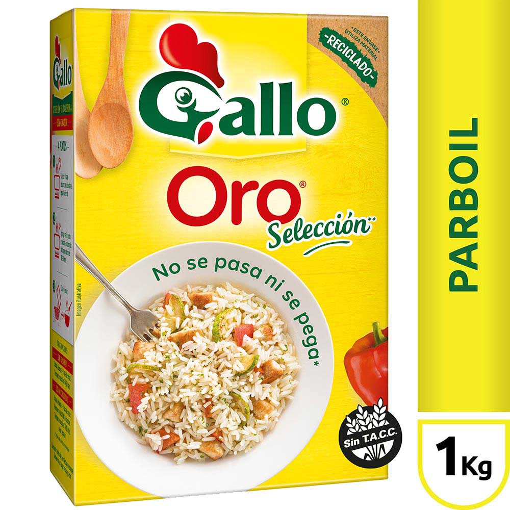 Arroz Gallo Oro Selec Paraboil X1kg