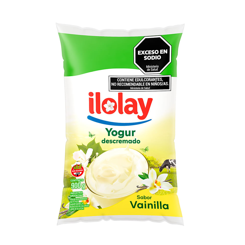 Yogurt Sabor Vainilla Descremado 900 Grs Ilolay