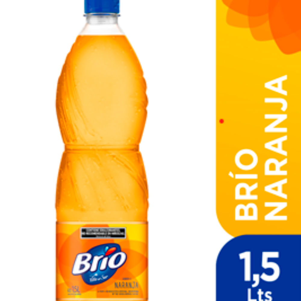 Agua Saborizada Sin Gas Sabor Naranja 1,5 Lts Brio