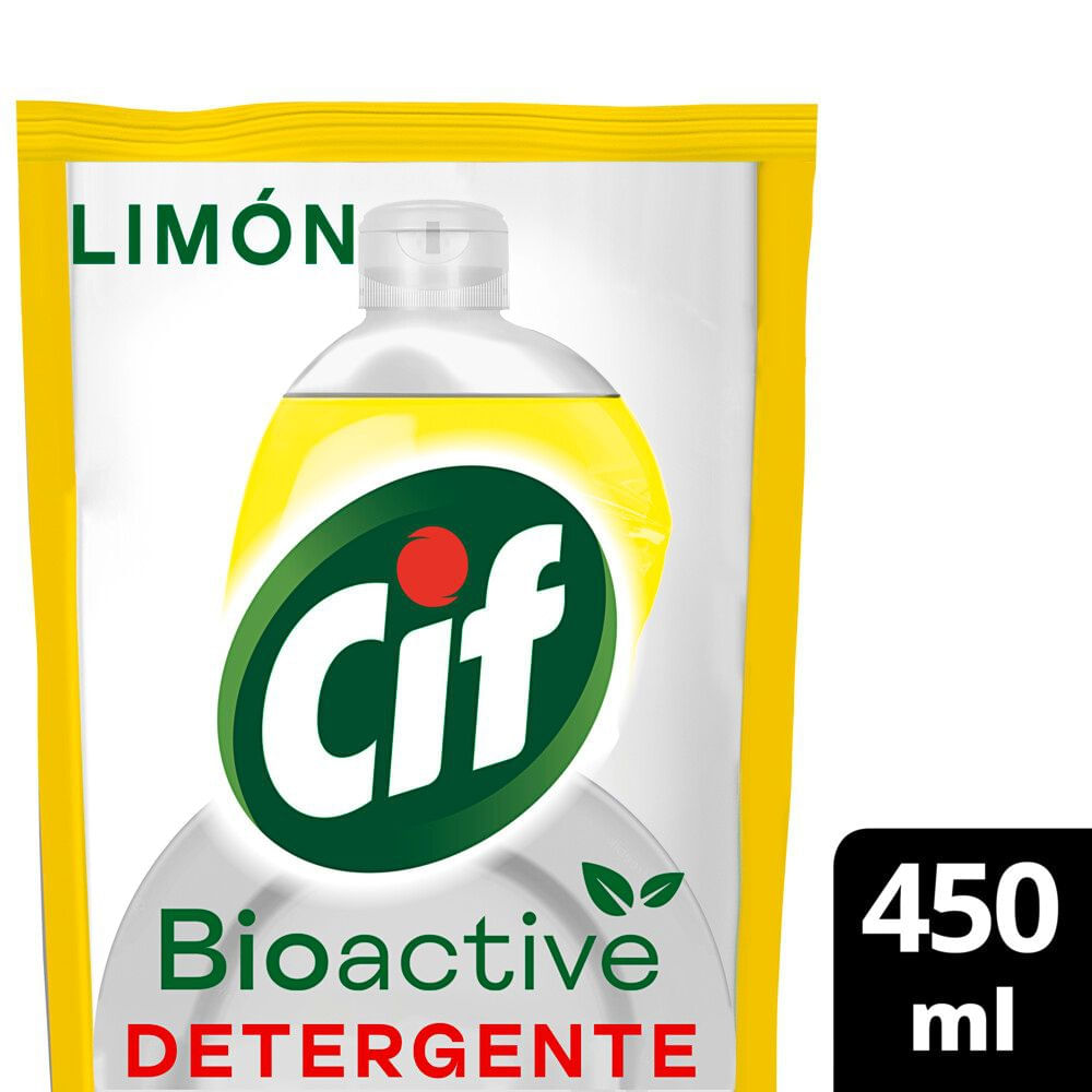 Detergente para Lavavajillas Limón 450 Ml Cif