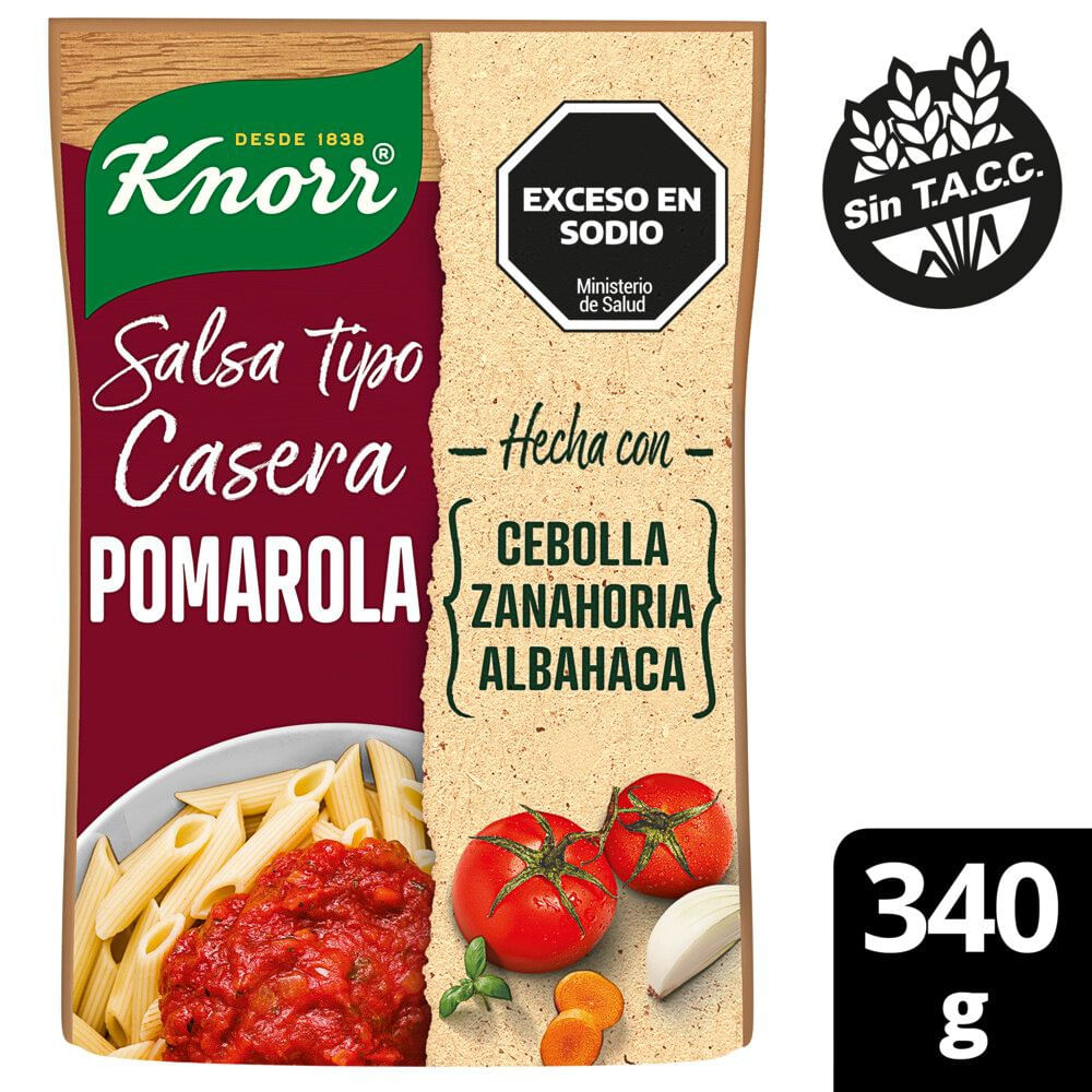 Salsa de Tomate Pomarola 340 Grs Knorr