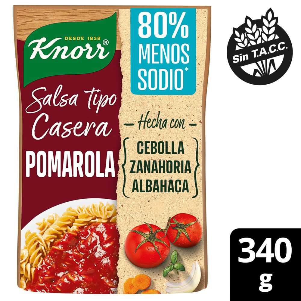 Salsa de Tomate Pomarola Balance 340 Grs Knorr