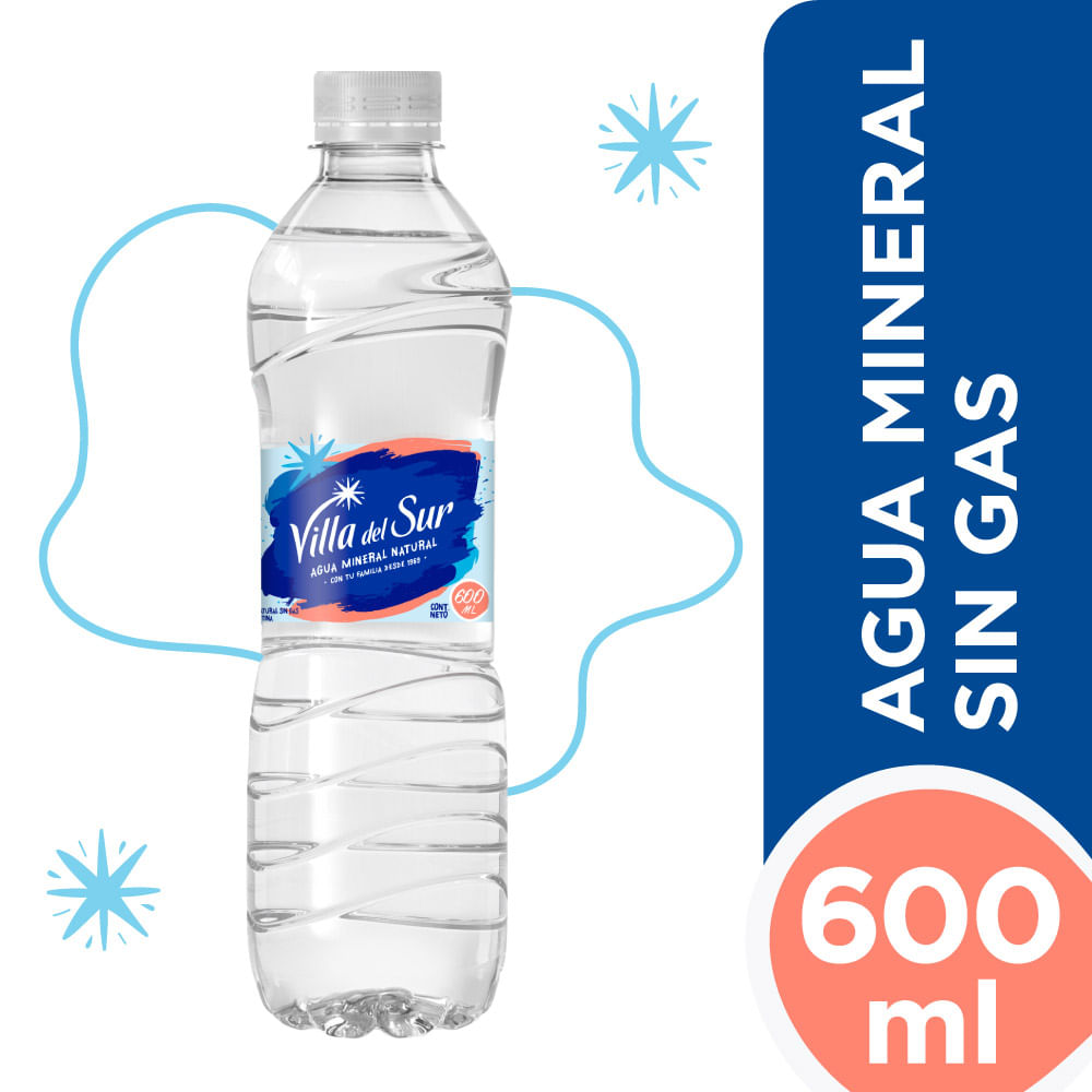 Agua Mineral sin Gas 600 Ml Villa del Sur