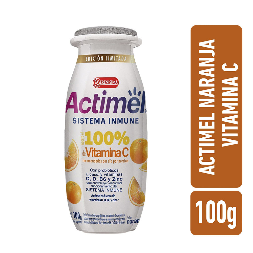 Leche Cultivada Sabor Naranja 100 Grs Actimel