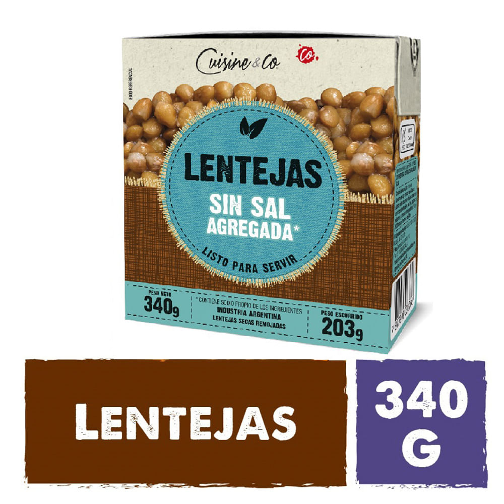 Lentejas 340 Gr Cuisine & Co