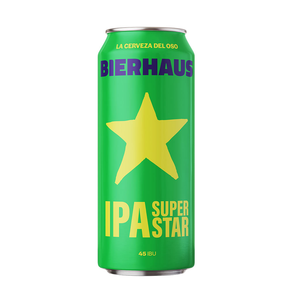 Cerveza IPA Super Star 473 Ml Bierhaus