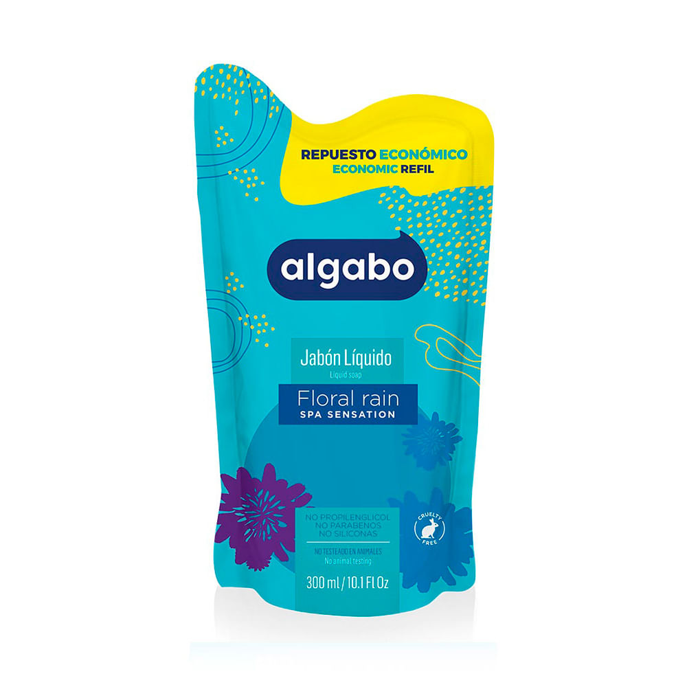 Jabón Líquido Floral Rain 300 Ml Algabo