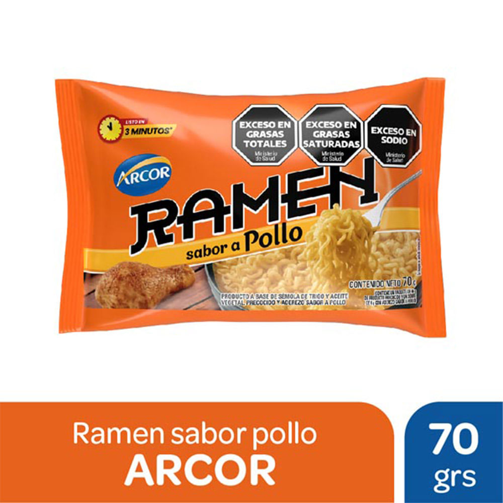 Fideos Ramen Sabor Pollo 70 Grs Arcor